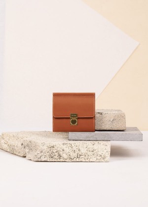 Edition Smooth Terracotta Polene Numéro Sept Wallet | SN-PLN364847