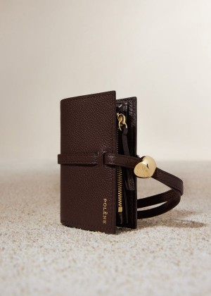 Edition Textured Duo Sandalwood Polene Kayé Card Holder | SN-PLN365079