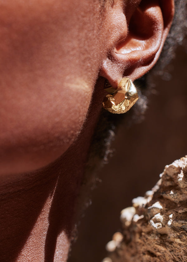 Edition 24 Carat Gold Gilded Polene Eroz Stud Earrings | SN-PLN364995