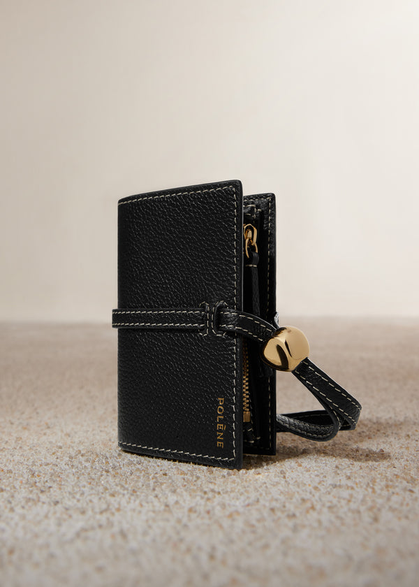 Edition Textured Black Polene Kayé Card Holder | SN-PLN365076