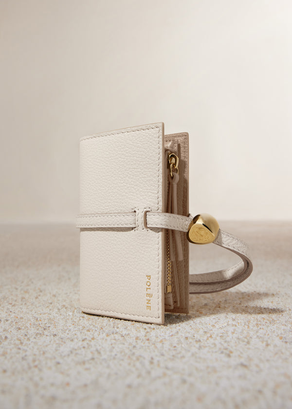 Edition Textured Duo Chalk Polene Kayé Card Holder | SN-PLN365078